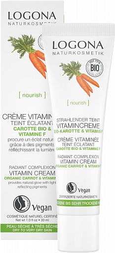 LOGONA Витаминный крем для улучшения цвета лица с био-морковью и витамином F