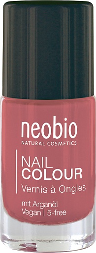 Neobio Лак для ногтей №04 5-FREE, с аргановым маслом. "Нежный гибискус"