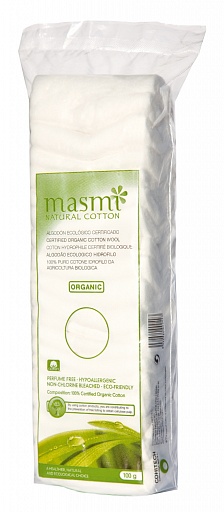 MASMI NATURAL COTTON. Гигиеническая косметическая лента (многоцелевая) из органического хлопка  100 гр