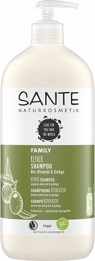 SANTE FAMILY Восстанавливающий шампунь с био-гинкго и оливой