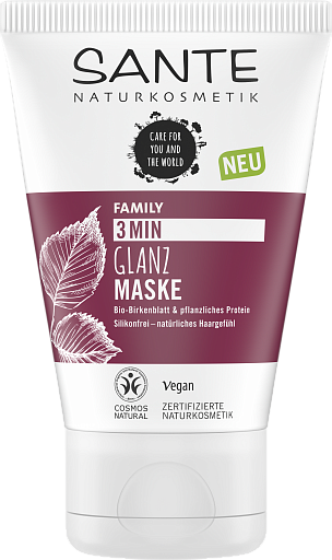 SANTE Экспресс-маска для блеска волос с био-берёзой и растительными протеинами